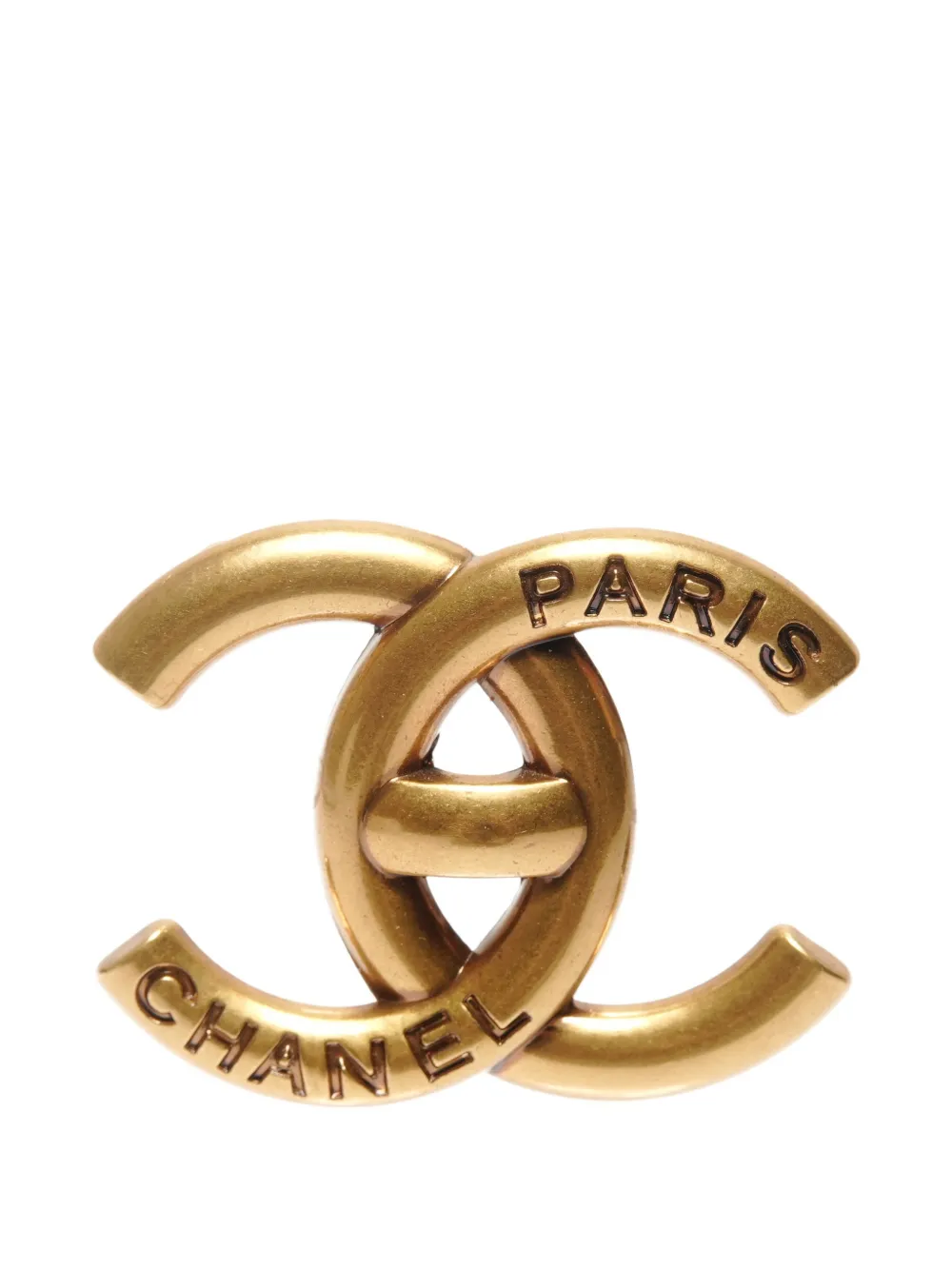 CHANEL Pre-Owned 2021 CC Mark brooch - Oro