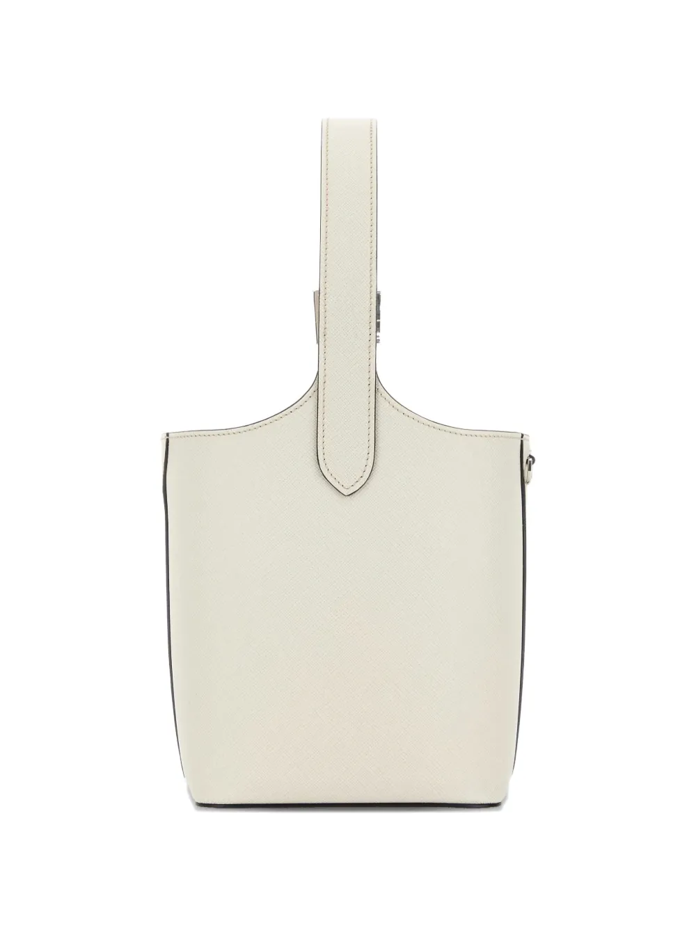 Prada Leren bucket-tas met gesp Beige
