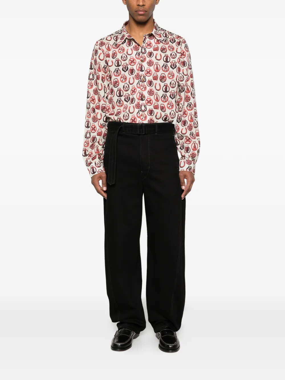 PS Paul Smith Overhemd met patroon Beige