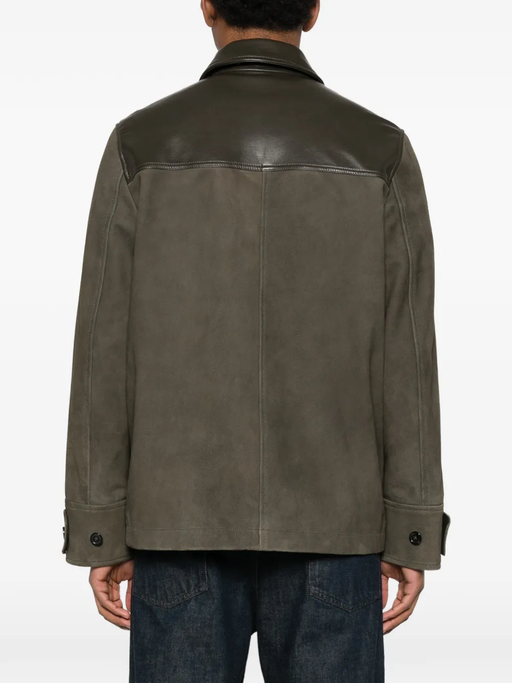 PS Paul Smith Leren jack met zak Groen