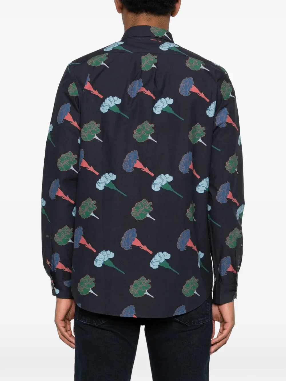 PS Paul Smith Overhemd met bloemenprint Blauw