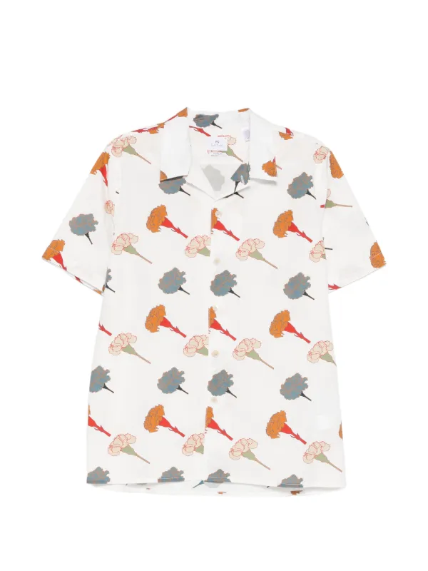 Paul Smith carnation-print Shirt | White | FARFETCH