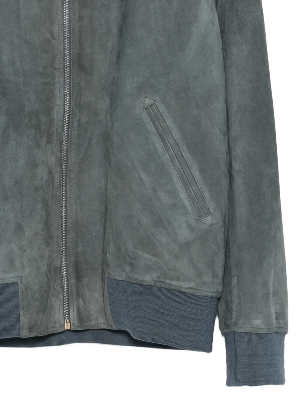  Paul Smith Suede Bomber Jacket - Blue 