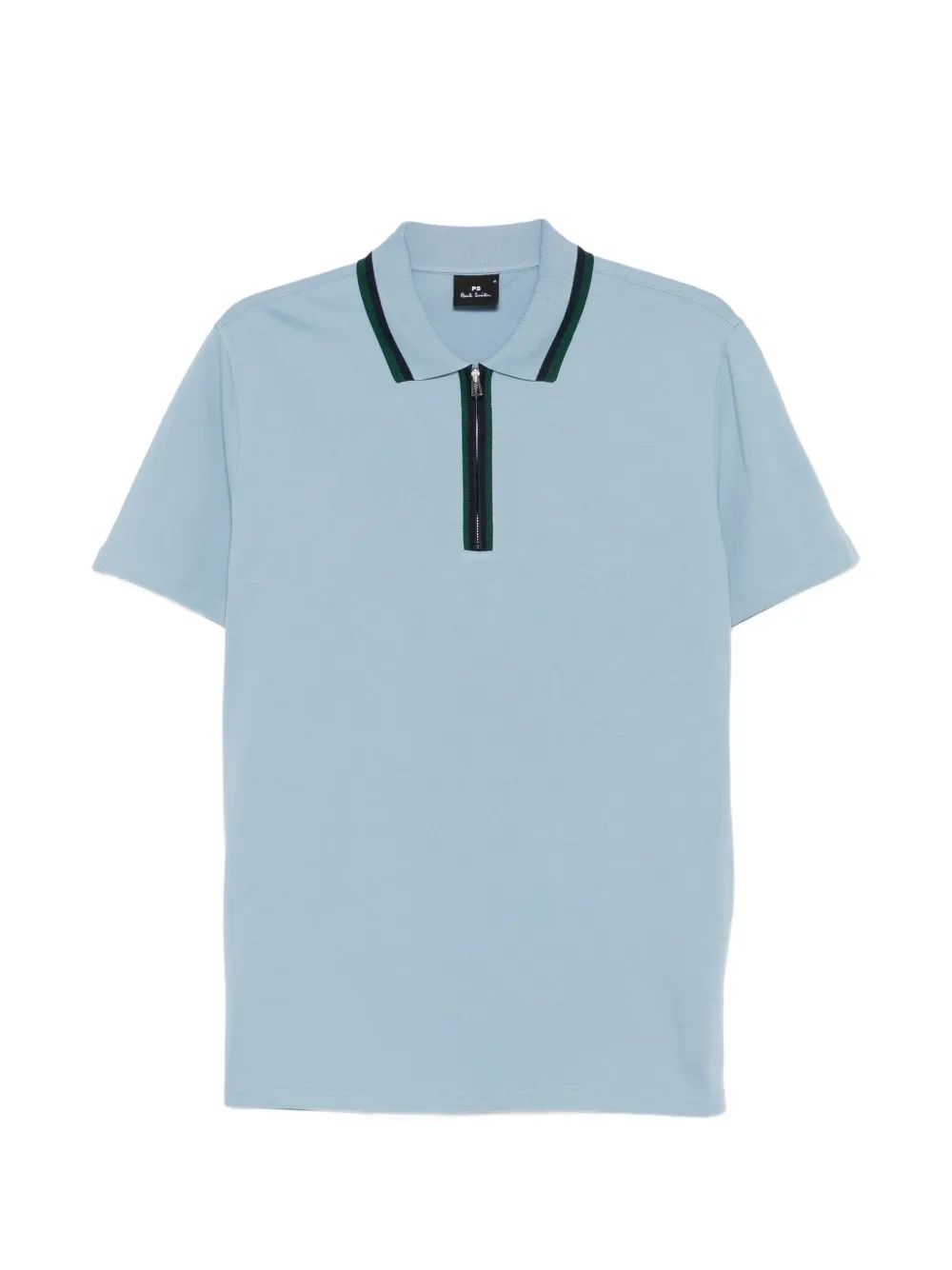 PS Paul Smith Polo con mezza zip - Blu