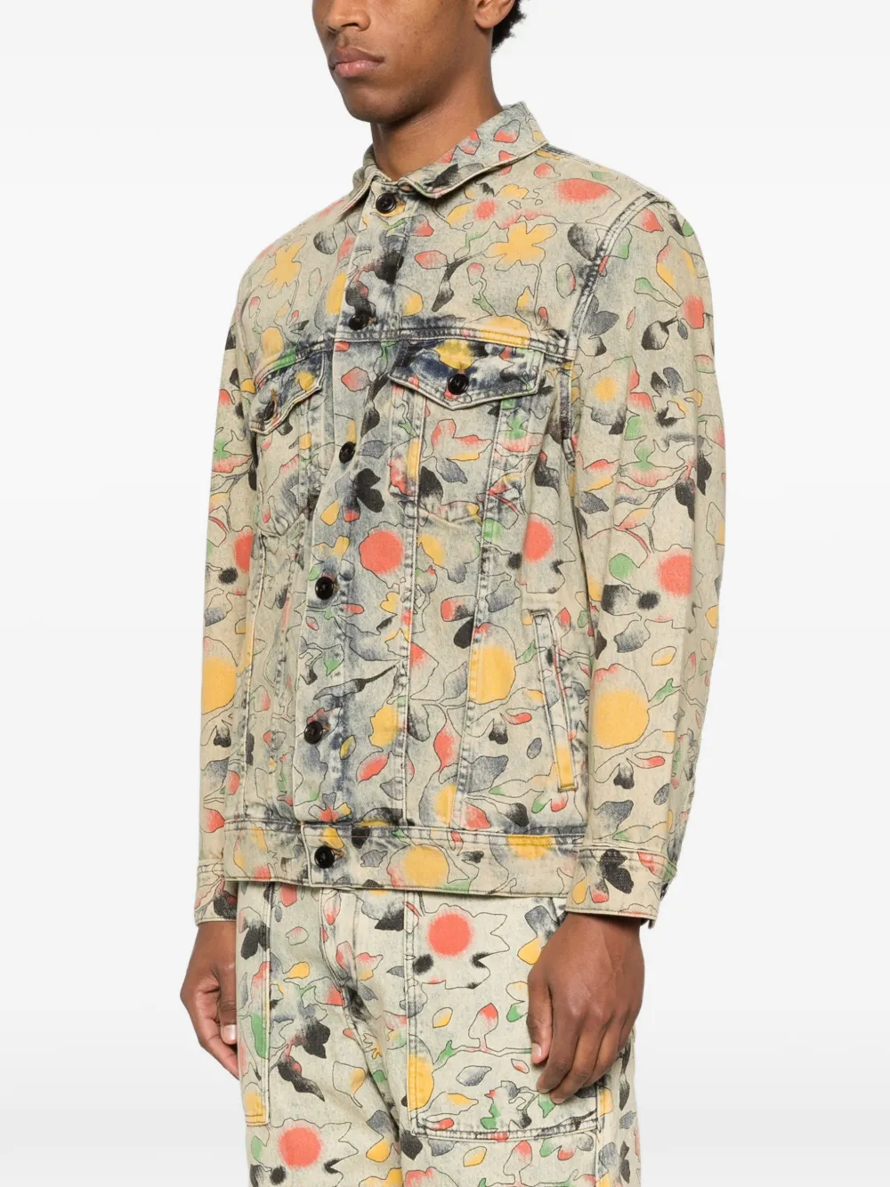  Ps Paul Smith Floral-print Jacket - Neutrals 