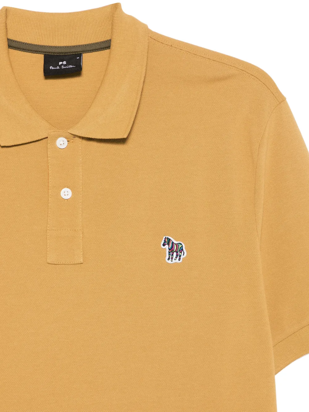  Ps Paul Smith Zebra-patch Regular-fit Polo Shirt - Yellow 