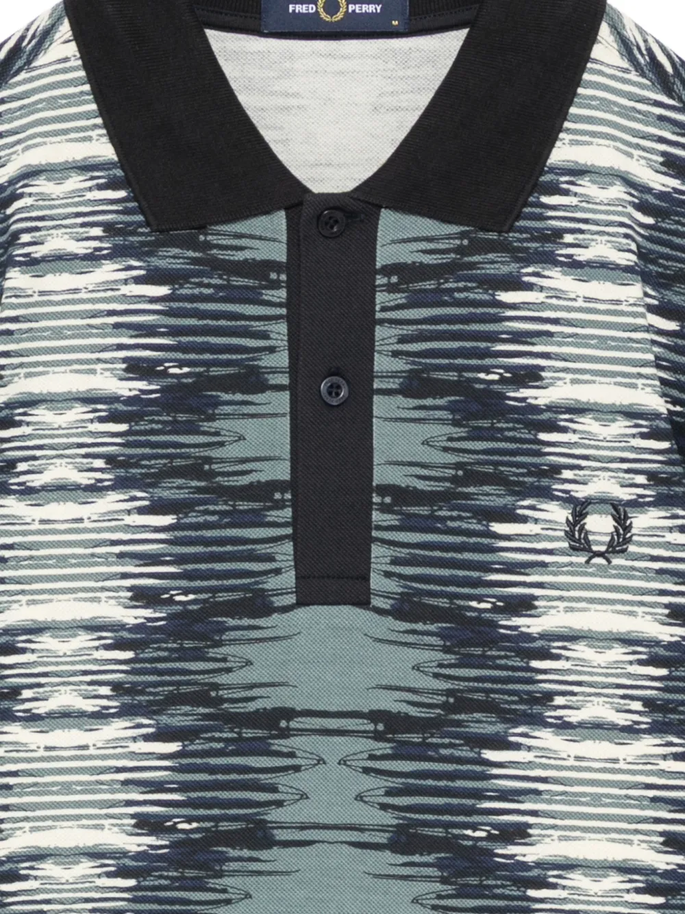 Fred Perry Poloshirt met geborduurd logo en print Blauw