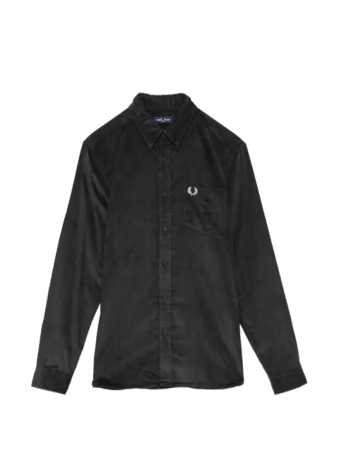 Fred Perry Ribfluwelen overhemd met geborduurd logo