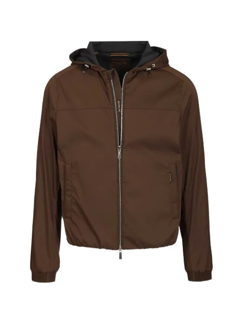 Moorer Albori-TJ hooded zip-up jacket