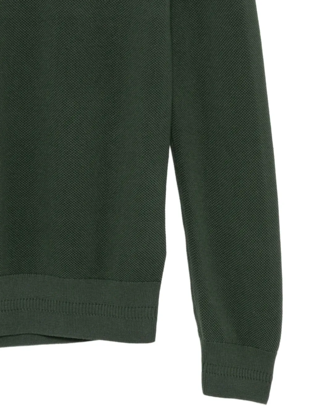  Fred Perry Piqué Stitch Sweater - Green 