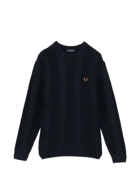 Fred Perry jersey con cuello redondo y punto de ochos