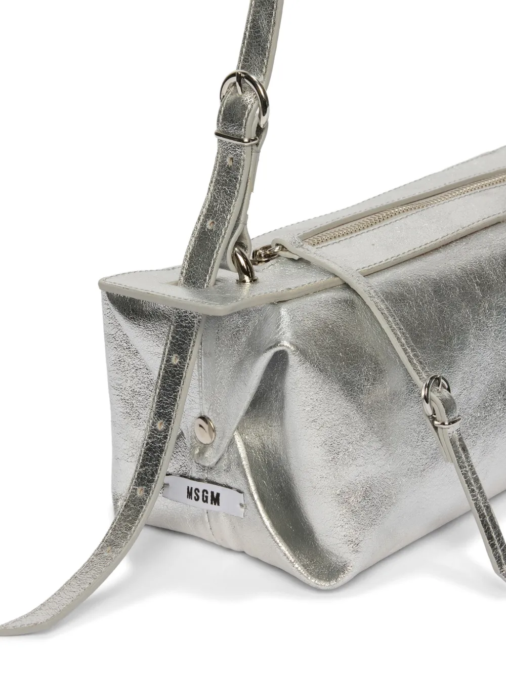MSGM Cilindervormige schoudertas Zilver