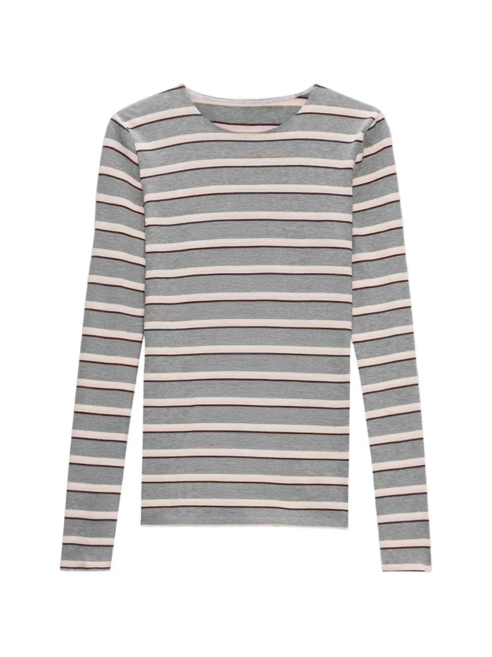MSGM Top a righe a maniche lunghe - Grigio