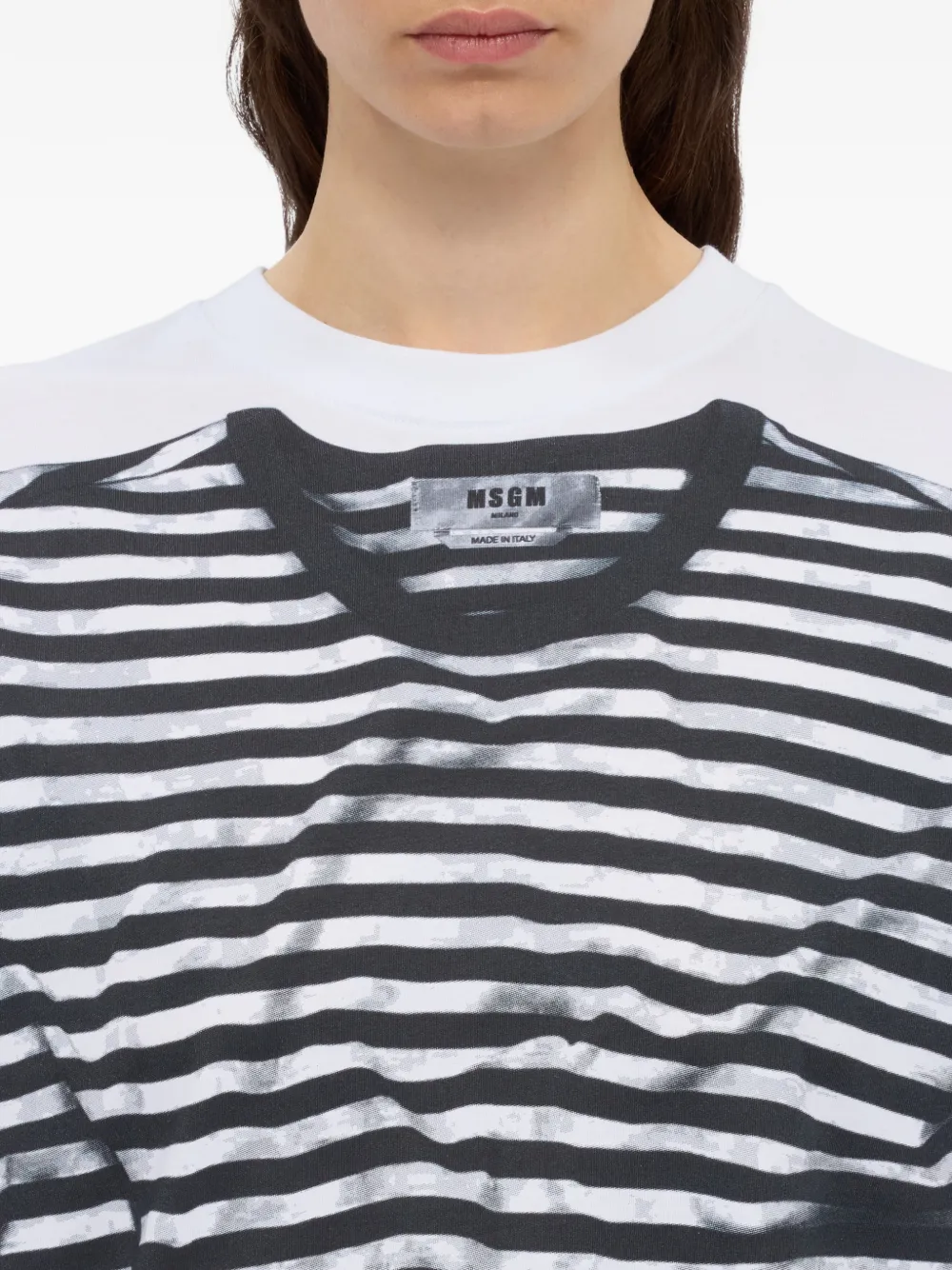 MSGM T-shirt met grafische print Wit