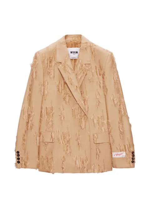 MSGM ruffled raw-cut blazer