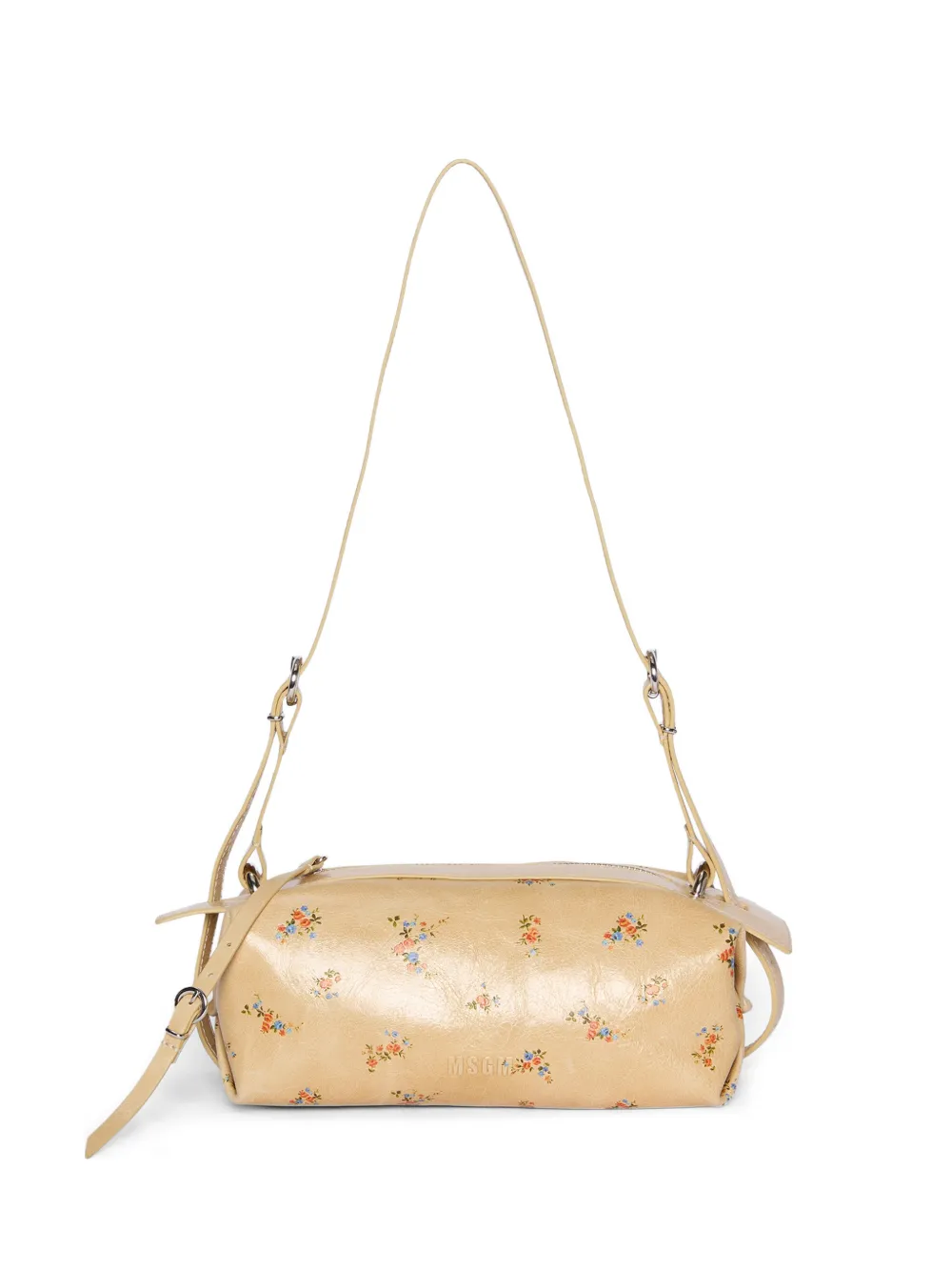 MSGM Borsa a spalla a fiori - Toni neutri