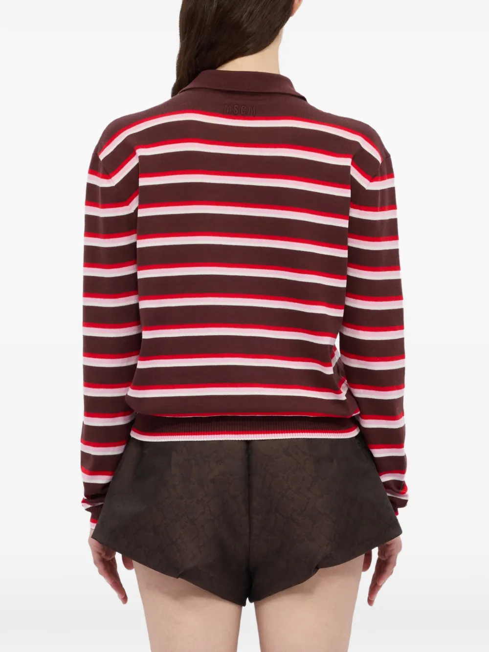 MSGM Gestreept poloshirt Bruin