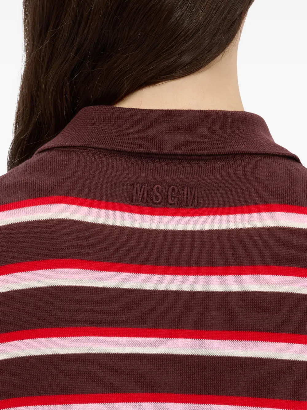 MSGM Gestreept poloshirt Bruin