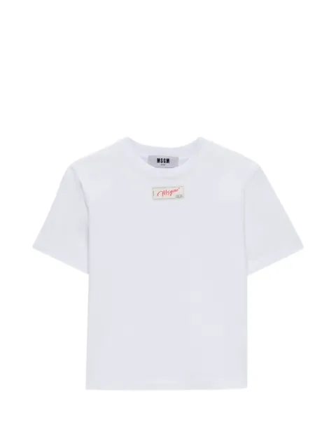 MSGM logo-patch T-shirt