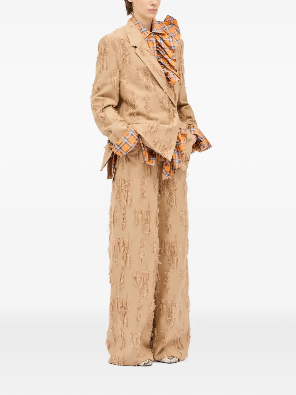  Msgm Destroyed Trousers - Neutrals 