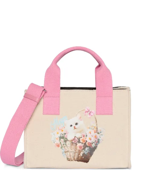 MSGM Floral print handles tote bag