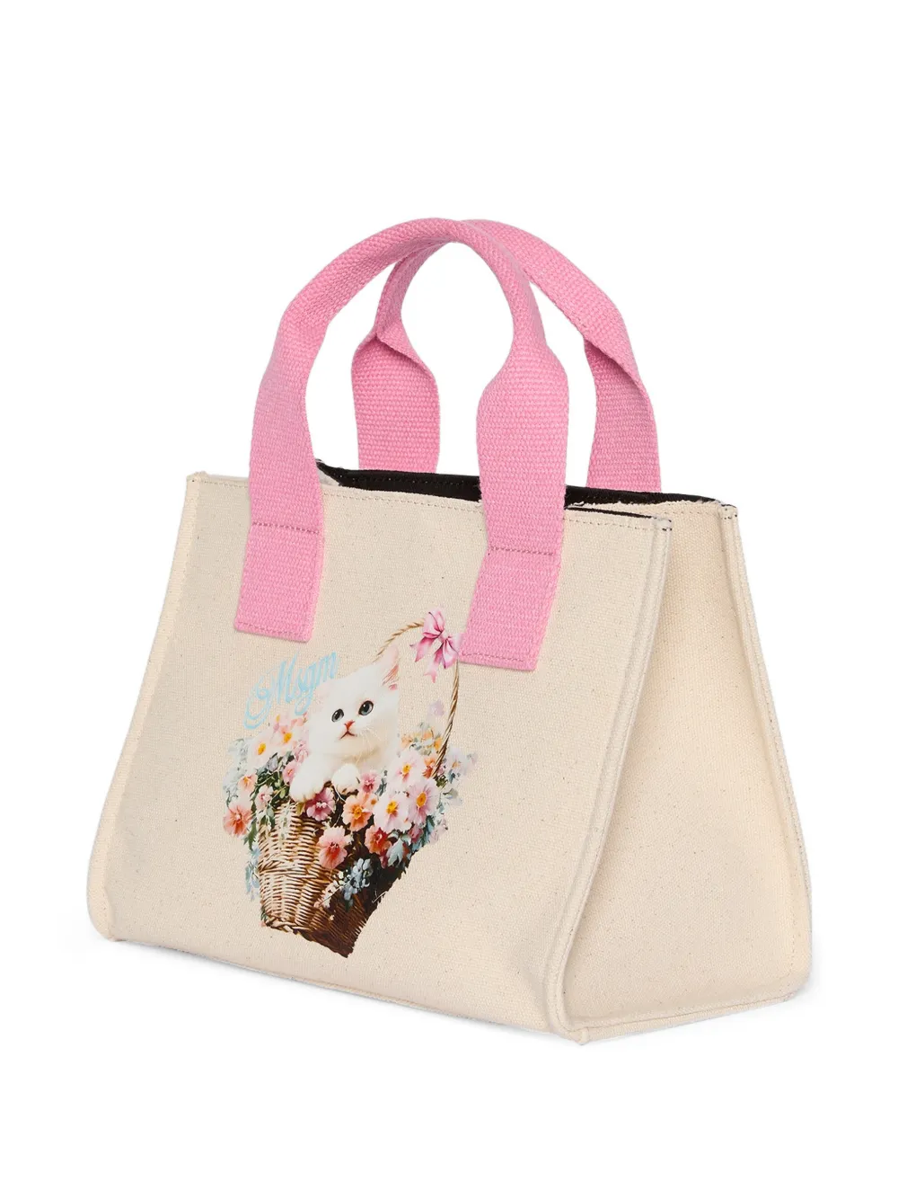 Floral Print Handles Tote Bag