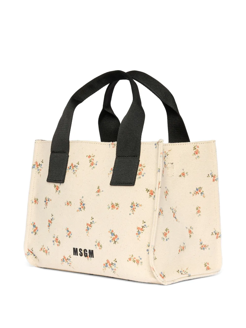 MSGM Shopper met bloemenprint Beige