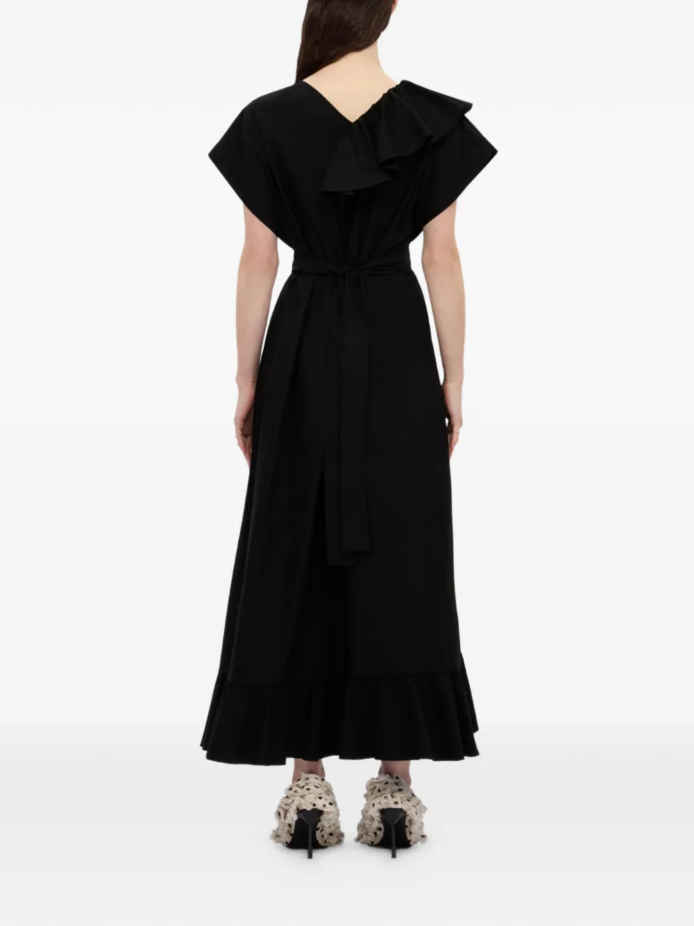 Ruffled V-Neck Dress