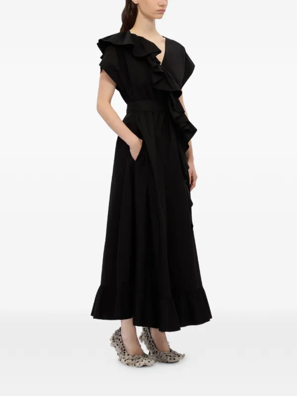 MSGM ruffled V-neck dress