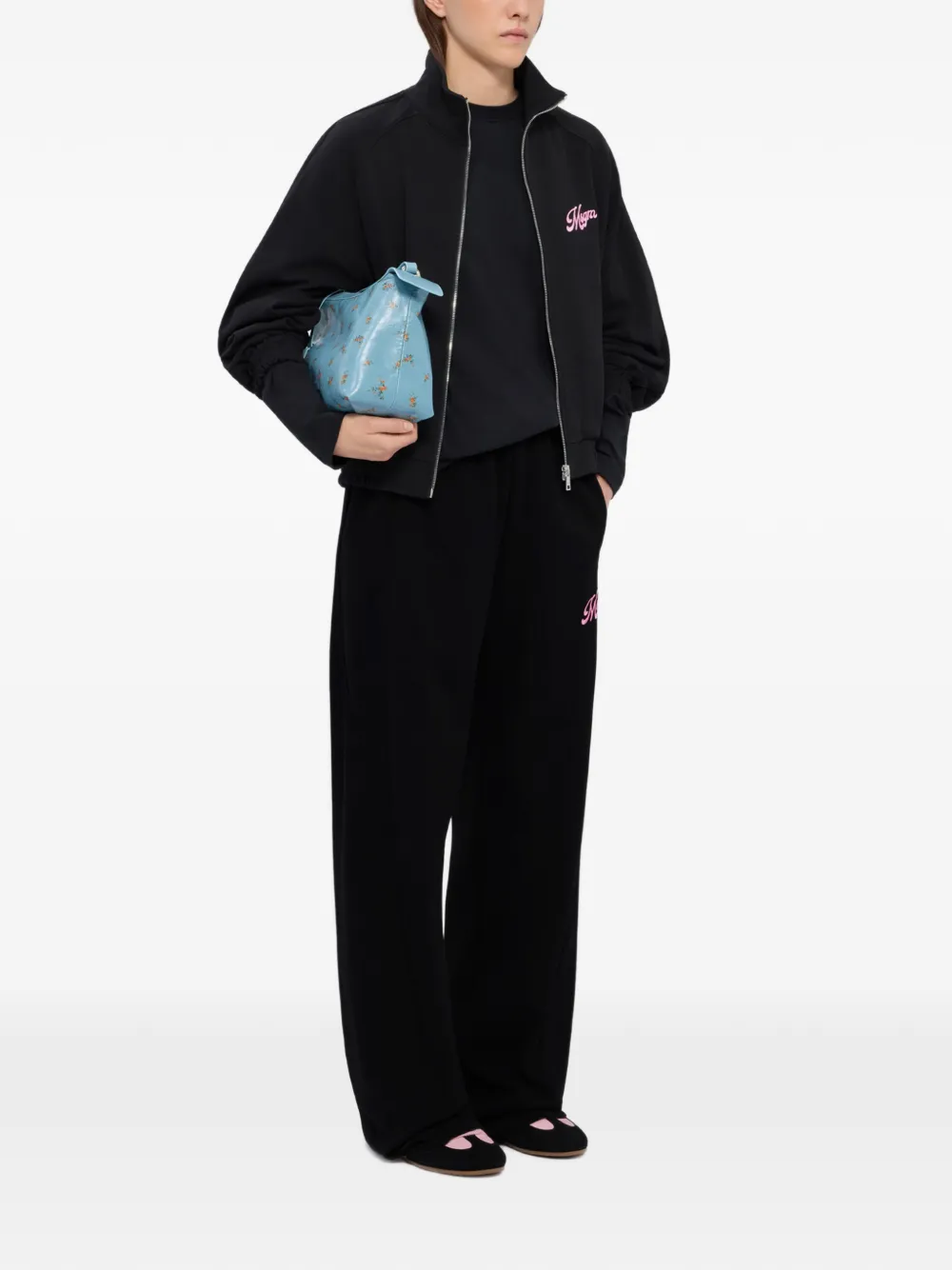 MSGM Trainingsbroek met geborduurd logo Zwart