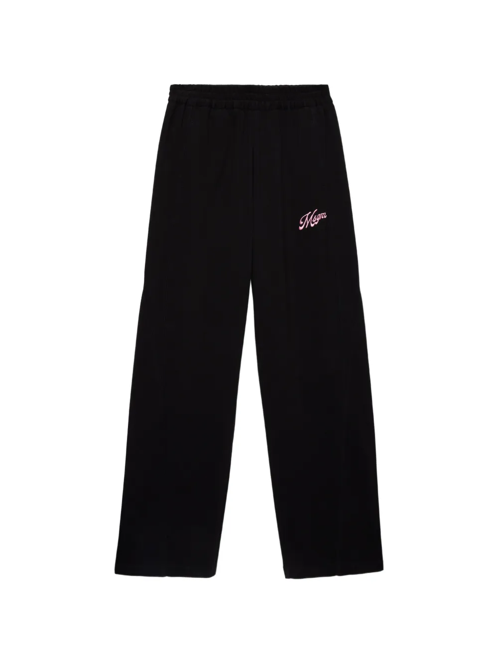 MSGM logo embroidered track pants - Nero
