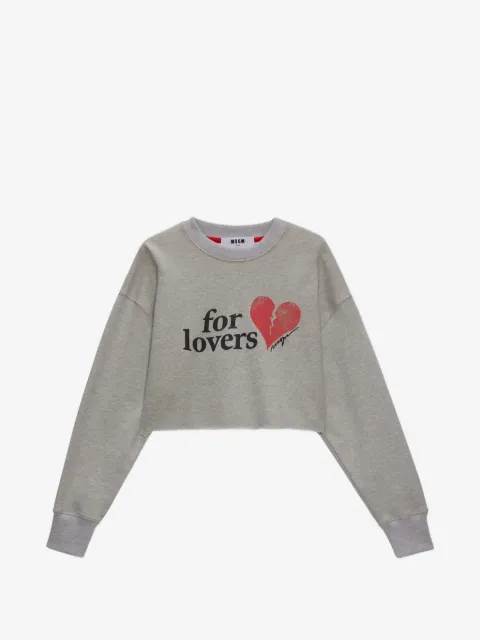 MSGM heart cropped sweatshirt
