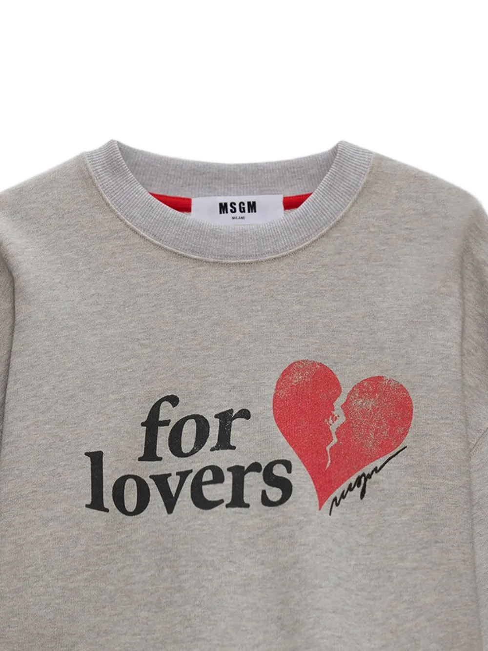MSGM 하트 크롭 스웨트셔츠 | 스웨트셔츠 | Image 2