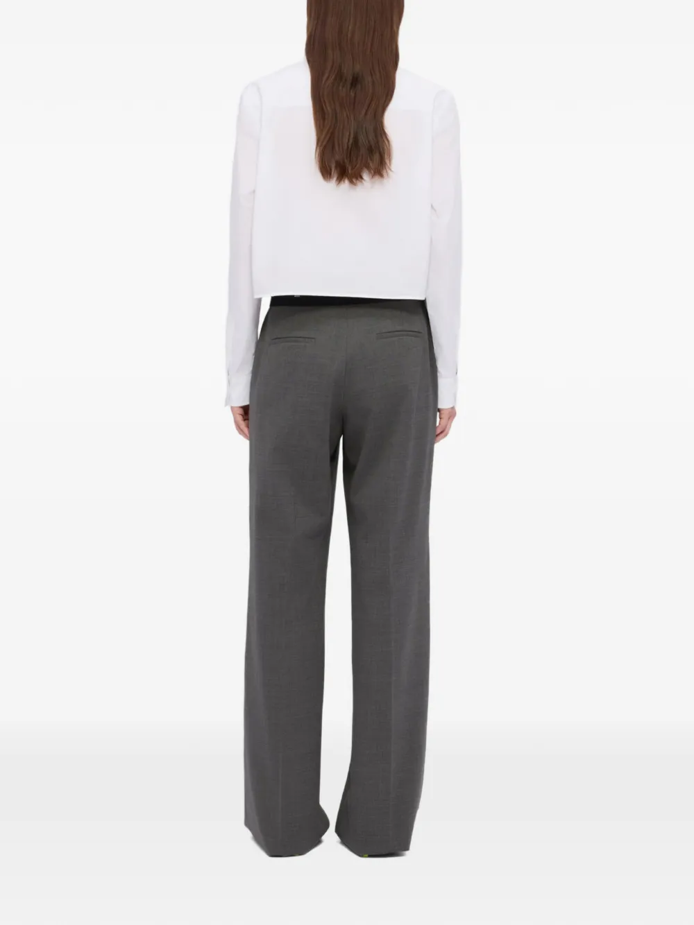 MSGM Broek met wijde pijpen Grijs