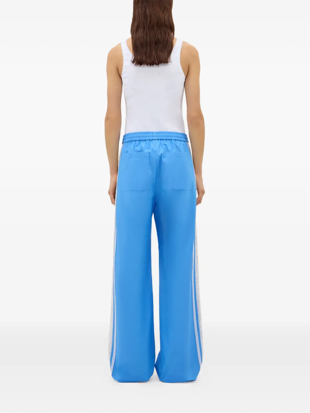 MSGM Broek met afwerking van kant Blauw