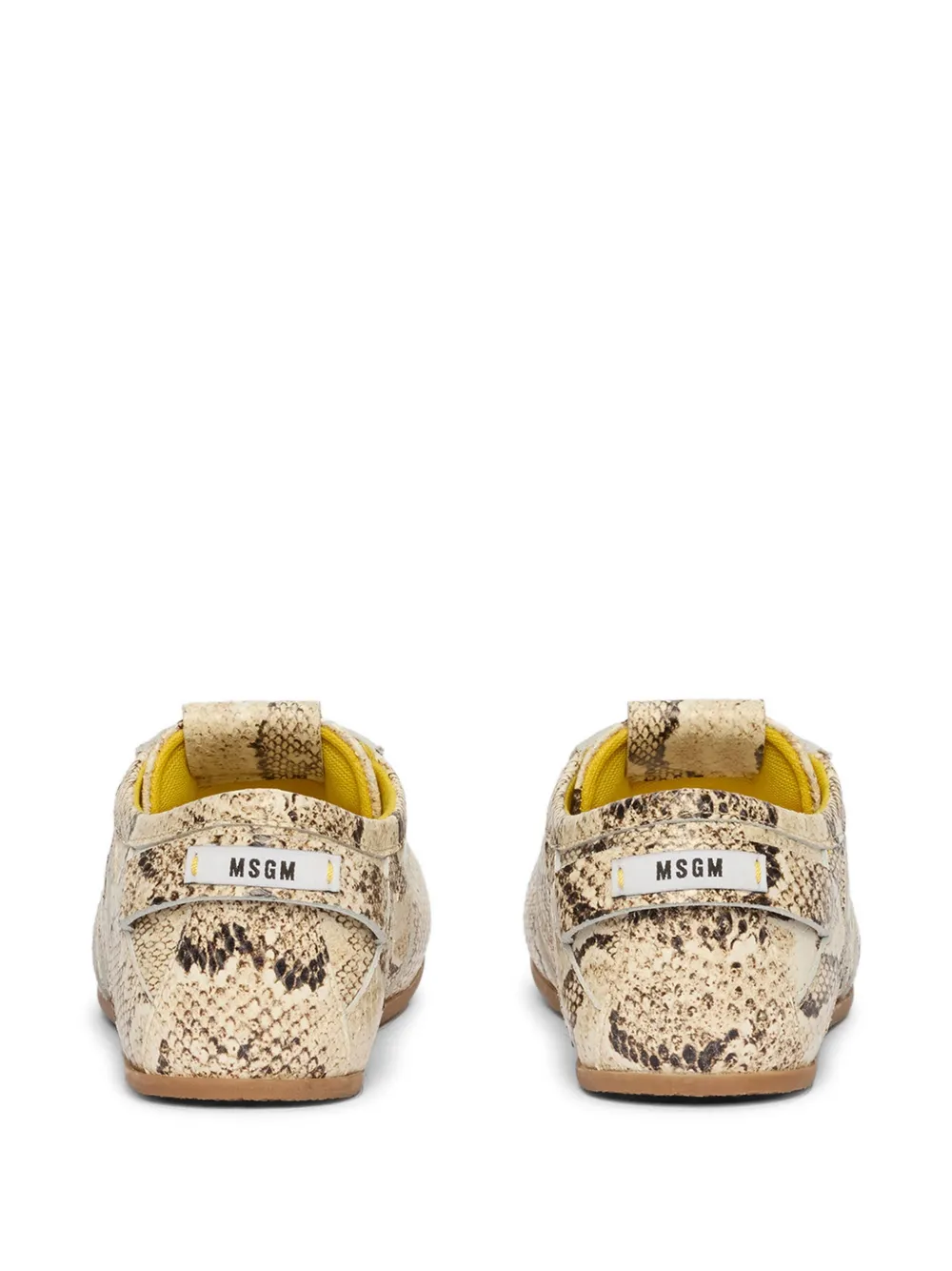 MSGM Sneakers met slangen-effect Beige