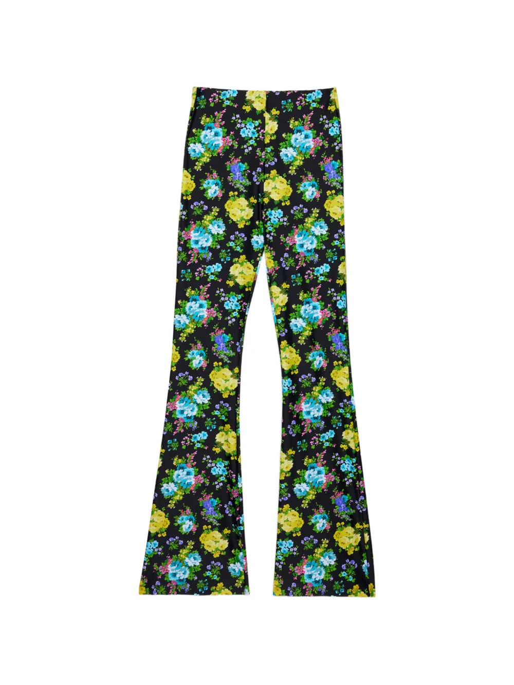 MSGM floral flared trousers - Nero