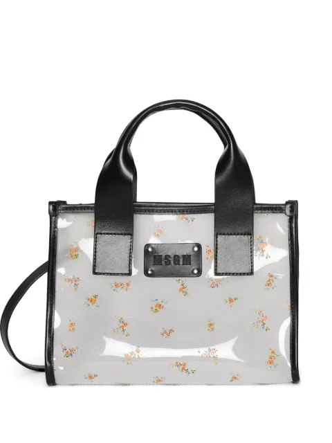 MSGM tote con motivo floral