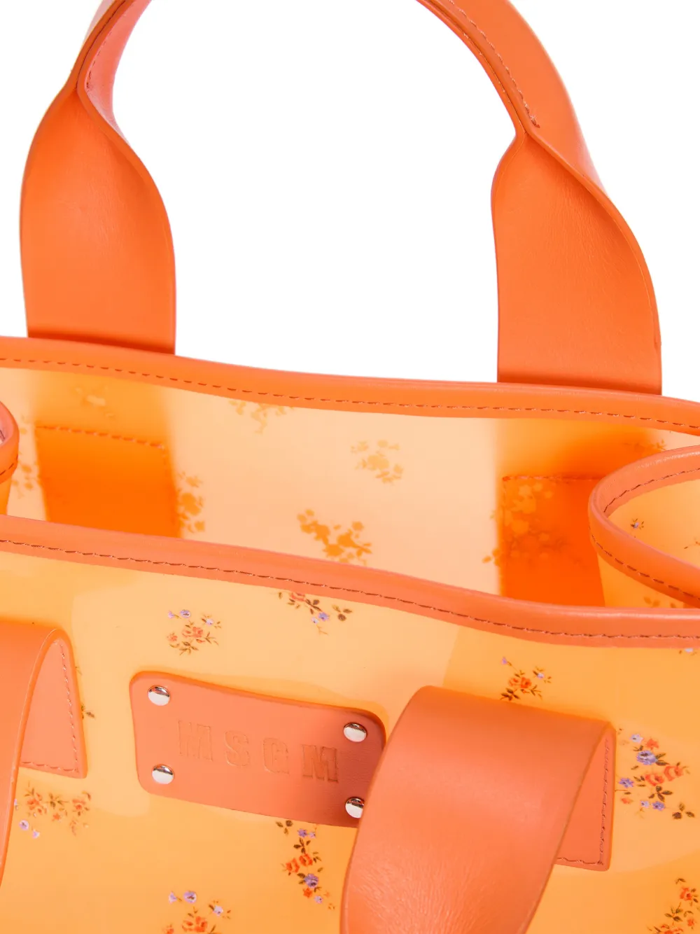 MSGM Shopper met bloemenprint Oranje