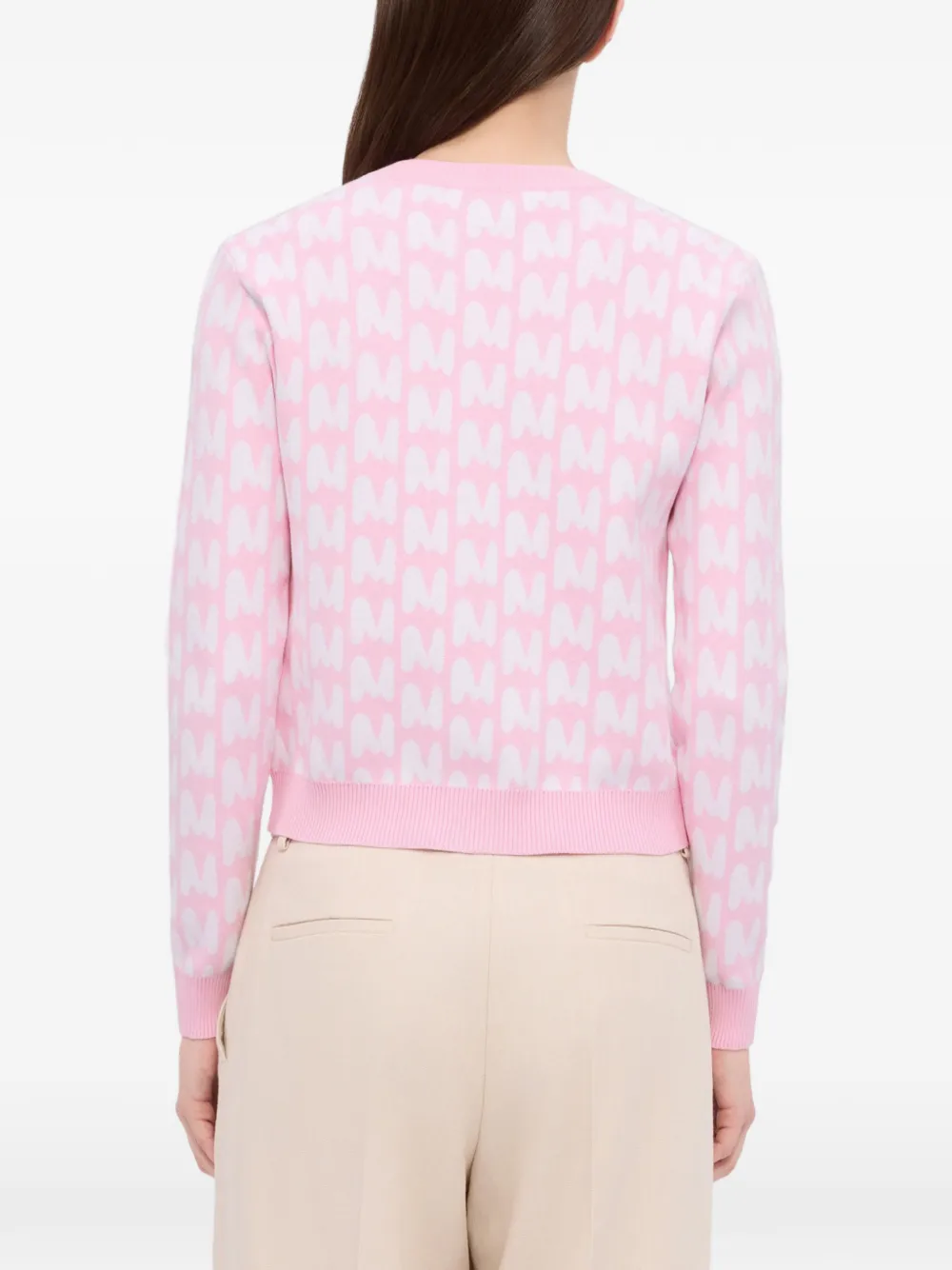 MSGM Vest met patroon en knopen Roze