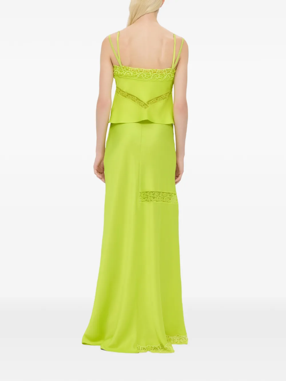 MSGM Tanktop met V-hals en kant Groen