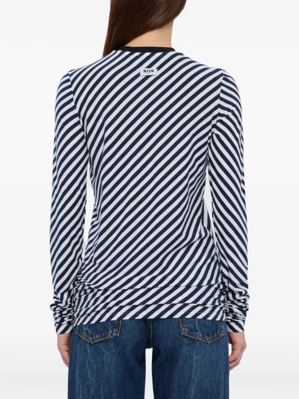 MSGM Gestreepte top Blauw