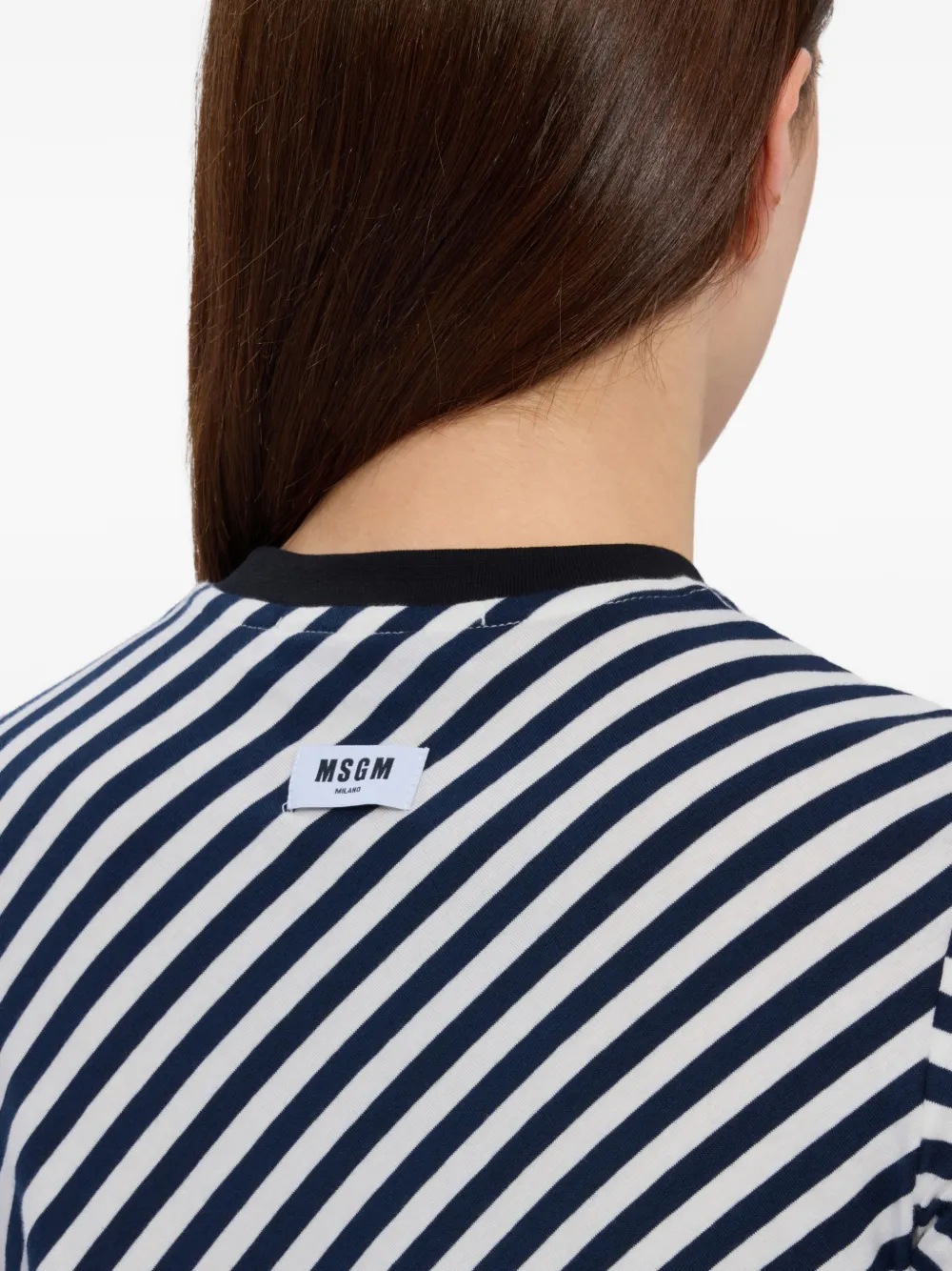 MSGM Gestreepte top Blauw