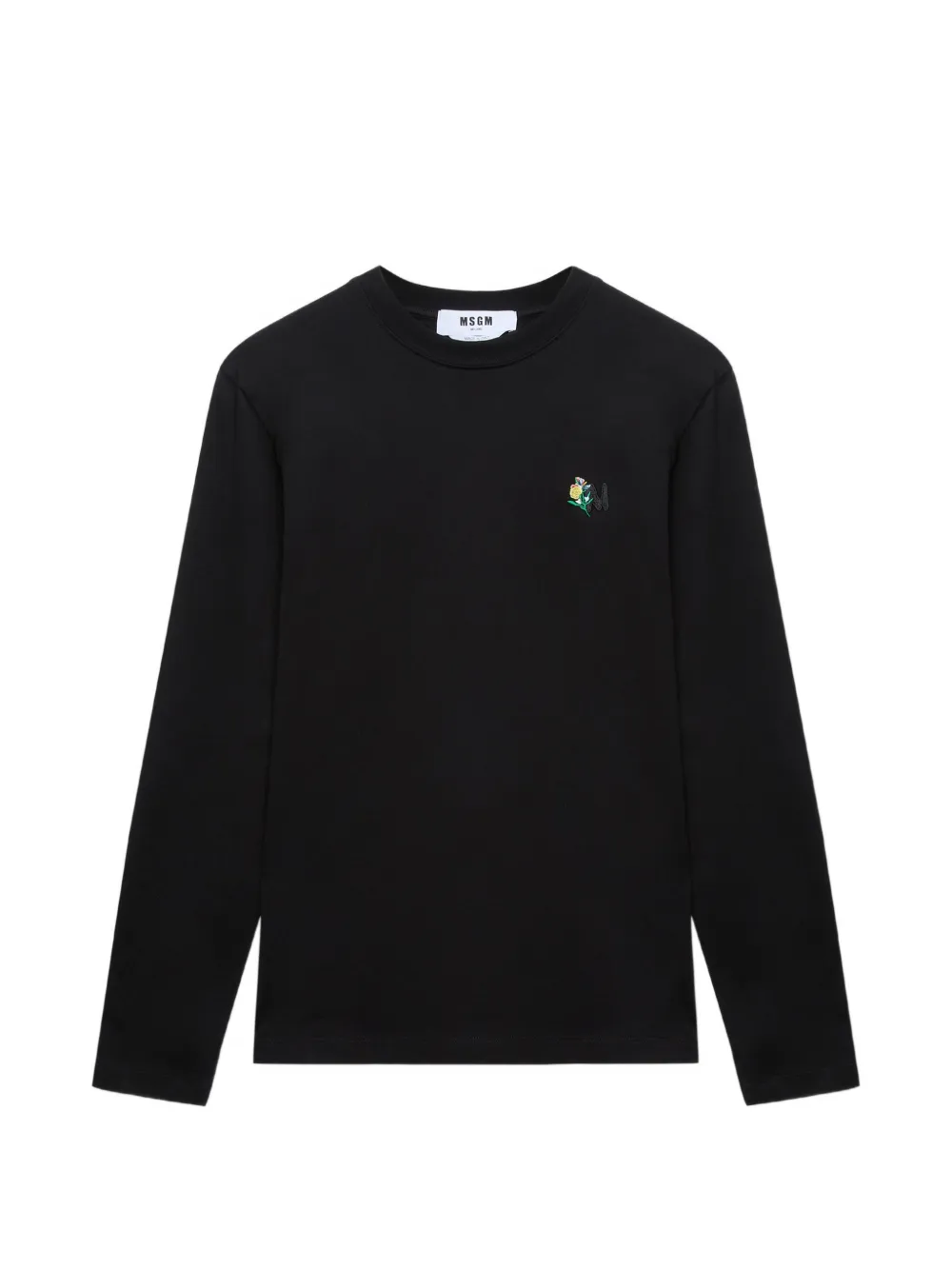 MSGM floral long-sleeve top - Nero