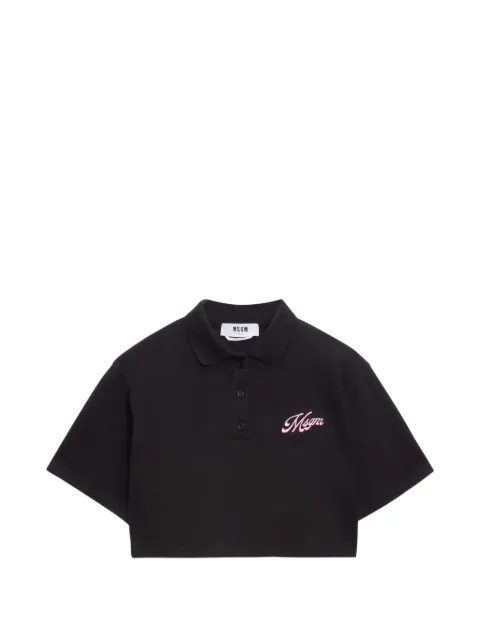 MSGM logo crop polo top