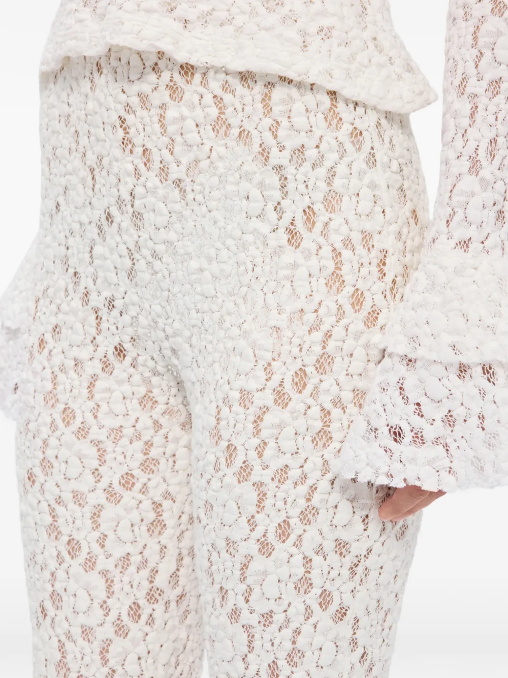 MSGM Flared broek Wit