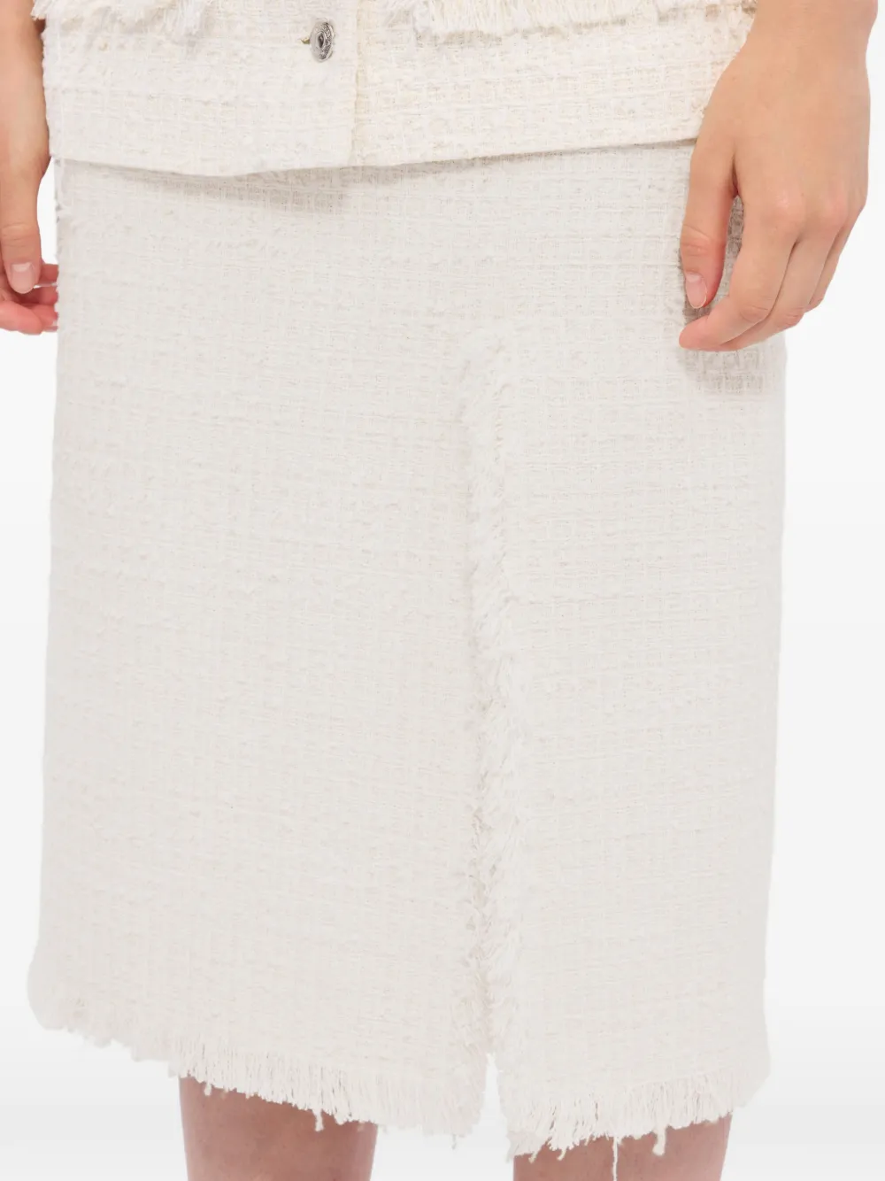 MSGM Midi-rok met franje Beige