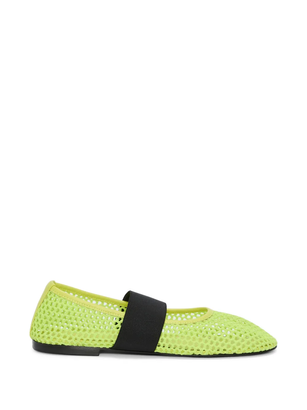 MSGM round-toe strap ballet flats - Verde
