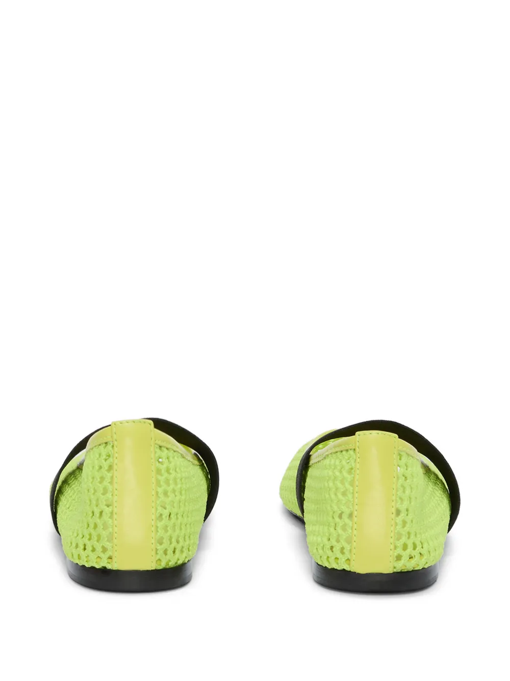 MSGM Ballerina's met ronde neus en bandjes Groen