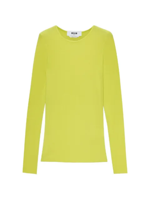 MSGM crew neck long-sleeve top